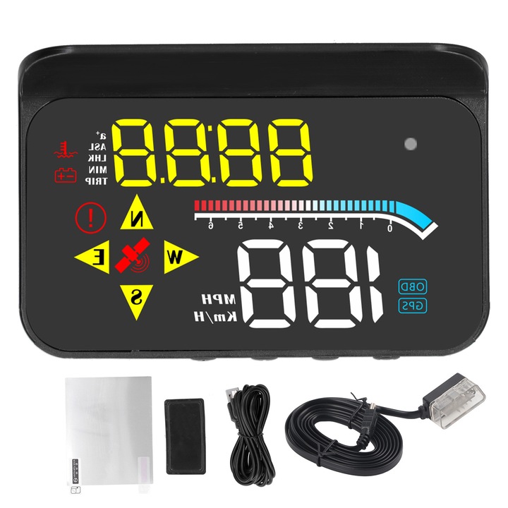 GPS OBD2 automatikus HUD Head-Up kijelzős sebesség projektor