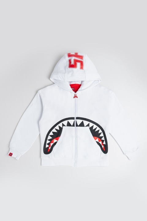 Sprayground, Памучно худи с цип Daily, 128 CM, Червен/Бял