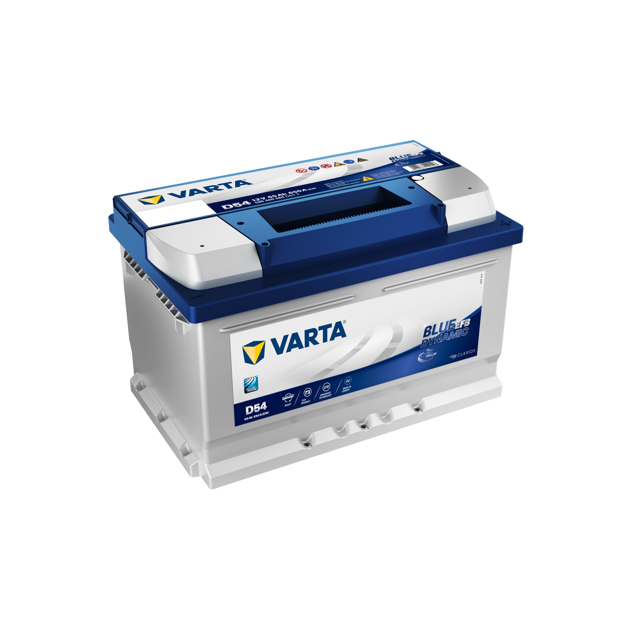 Baterie auto Varta Blue EFB 65Ah 650A D54 start&stop 565500065 + CADOU RACLETA REDPLAST