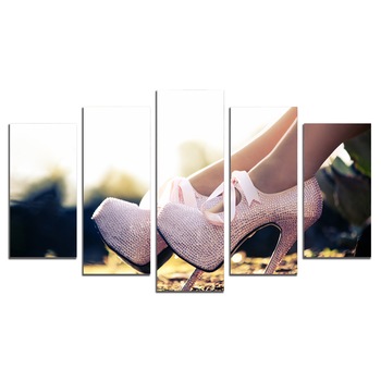 Tablou Multicanvas, 5 Piese, Pantofi, 158х90 cm Tablou Multicanvas, 5 Piese, Pantofi, 158х90 cm