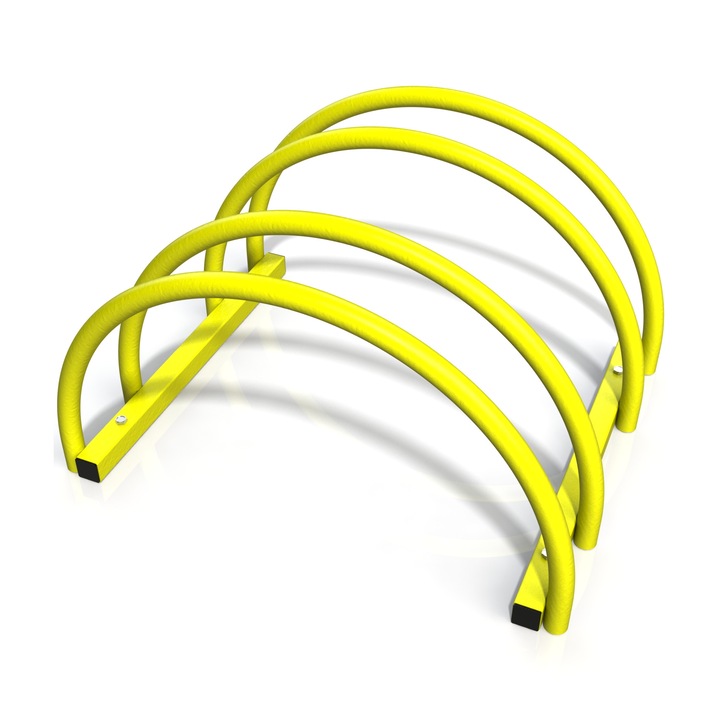 Улична опора за велосипед с 2 гнезда - модел 0022-2 Жълта