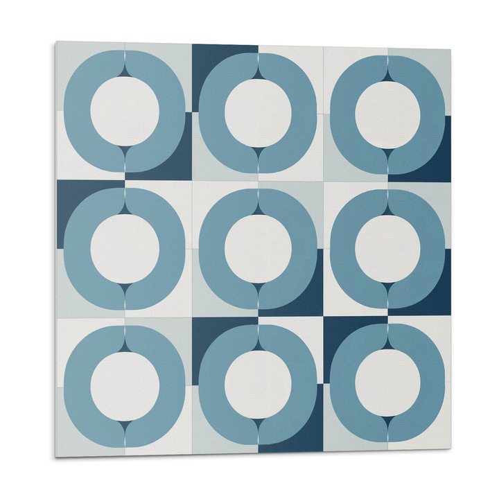 Öntapadó csempék, Wallfluent, Körök geometriája a rendszerben, Türkiz, 20x20x20, 010310410020000283018