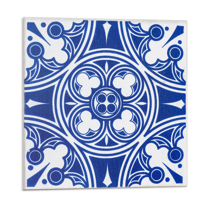 Öntapadó dekoratív panel, Wallfluent, Minta geometrikus motívumokkal, Kék, 4x50x50, 010310410040000283188