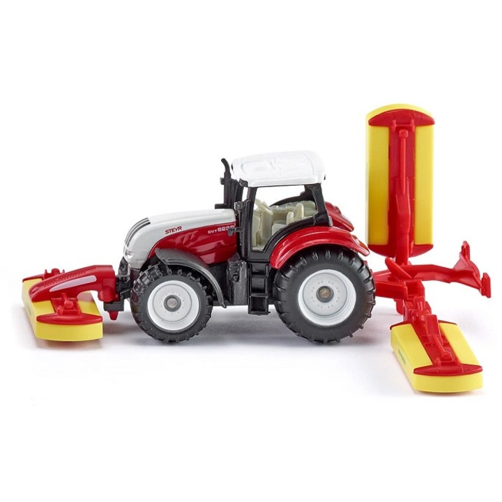 Играчка трактор Steyr с косачка, комплект, 16 см, метал