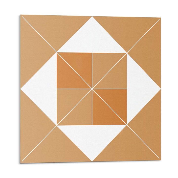 Öntapadó csempék, Wallfluent, Geometria árnyalatokban, Bézs, 20x20x20, 010310410020000283098