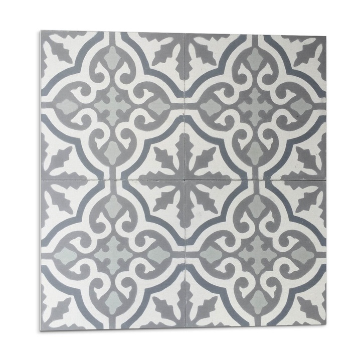 Öntapadó dekoratív panel, Wallfluent, Mozaik minta díszekkel, Szürke, 4x50x50, 010310410040000283219