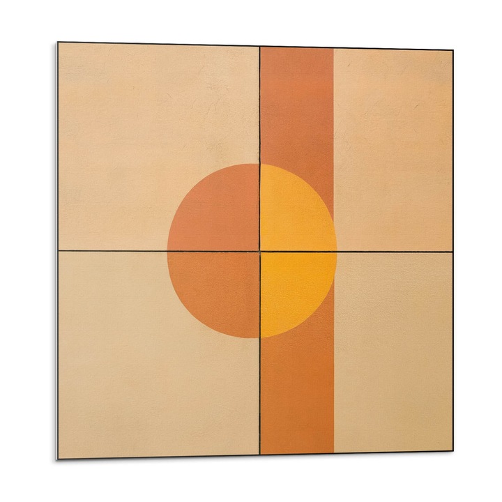 Öntapadó csempék, Wallfluent, Absztrakt geometrikus minta, Sárga, 20x20x20, 010310410020000283052