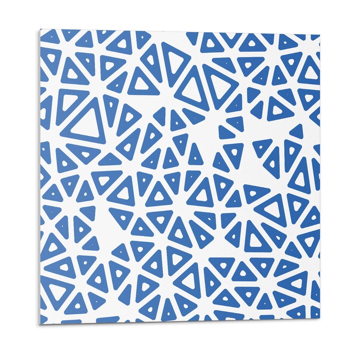 Öntapadó csempék, Wallfluent, Absztrakt háromszög minta, Kék, 20x20x20, 010310410020000283276
