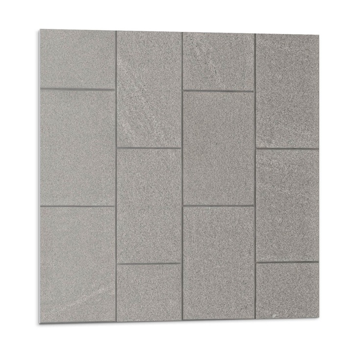 Panou vinil decorativ, Wallfluent, Model de placi de piatra, Gri, 4x50x50, 010310410040000283244