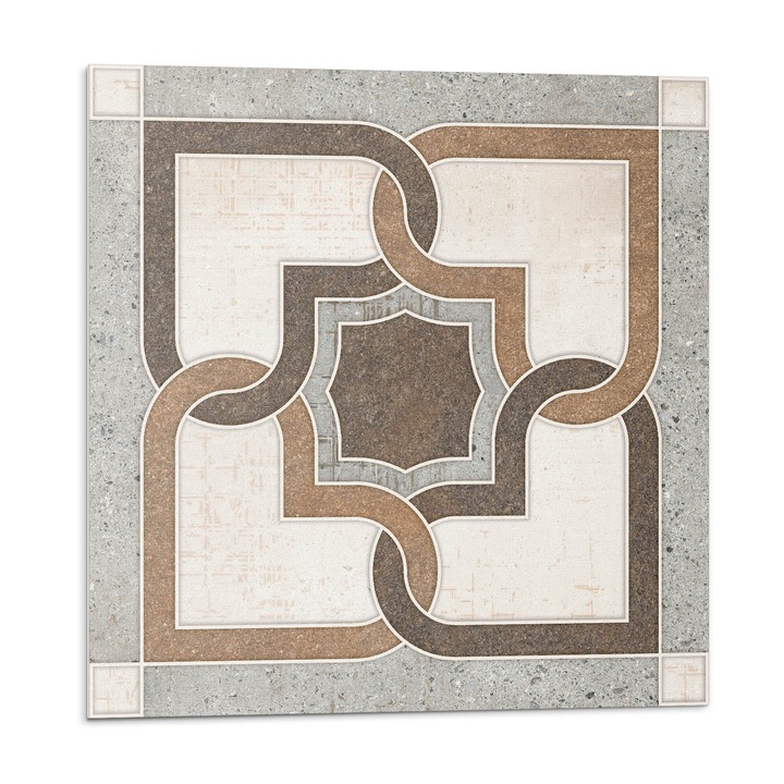 Öntapadó csempék, Wallfluent, Geometrikus csempe minta, Barna, 20x20x20, 010310410020000283215