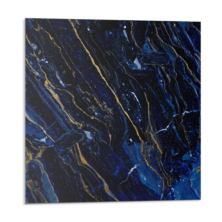 Öntapadó csempék, Wallfluent, Absztrakt márvány minta, Tengerészkék, 20x20x20, 010310410020000283251