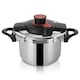 Oala sub presiune din otel inoxidabil cu inchidere automata Orion, 5 l, 38x27x21,5 cm, 2 programe de gatire