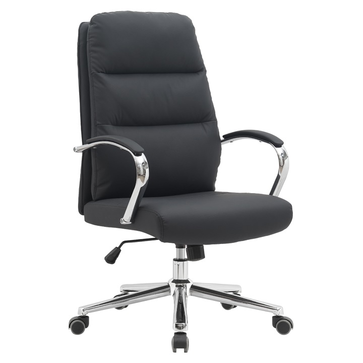 Scaun birou negru crom Admon 58x65x102/108 cm