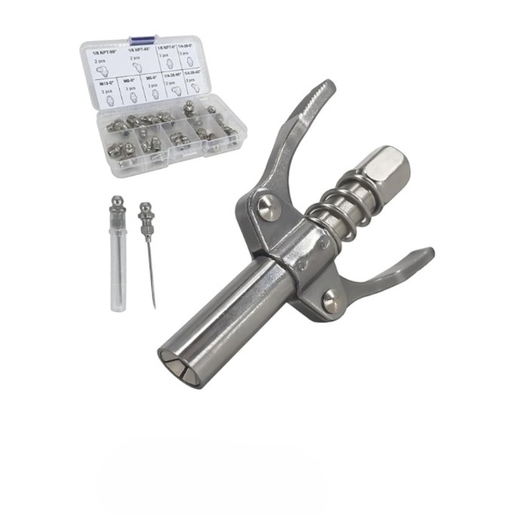 Trusa set cap gresare decalimetru, cu 3 ace gresare pentru spatii inguste si 23 variante nipluri