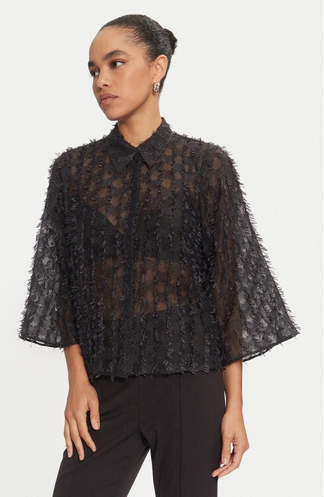 Női ing, Karen By Simonsen, 304176845, Nejlon/Lyocell, Fekete, Fekete