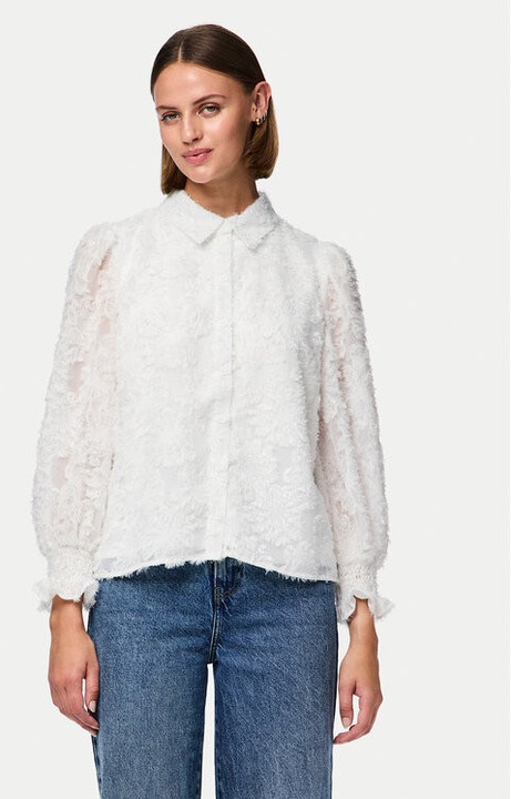 Női ing, Pieces, 304685248, Újrahasznosított poliészter, Fehér, Fehér