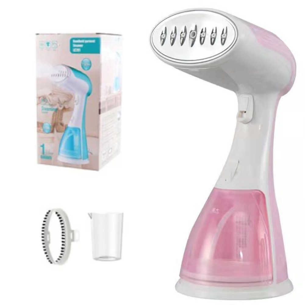Aparat de calcat vertical cu abur Arvada® LC 201, 1500 W, 300 ml, Abur 27 gr/min, Alb/Roz