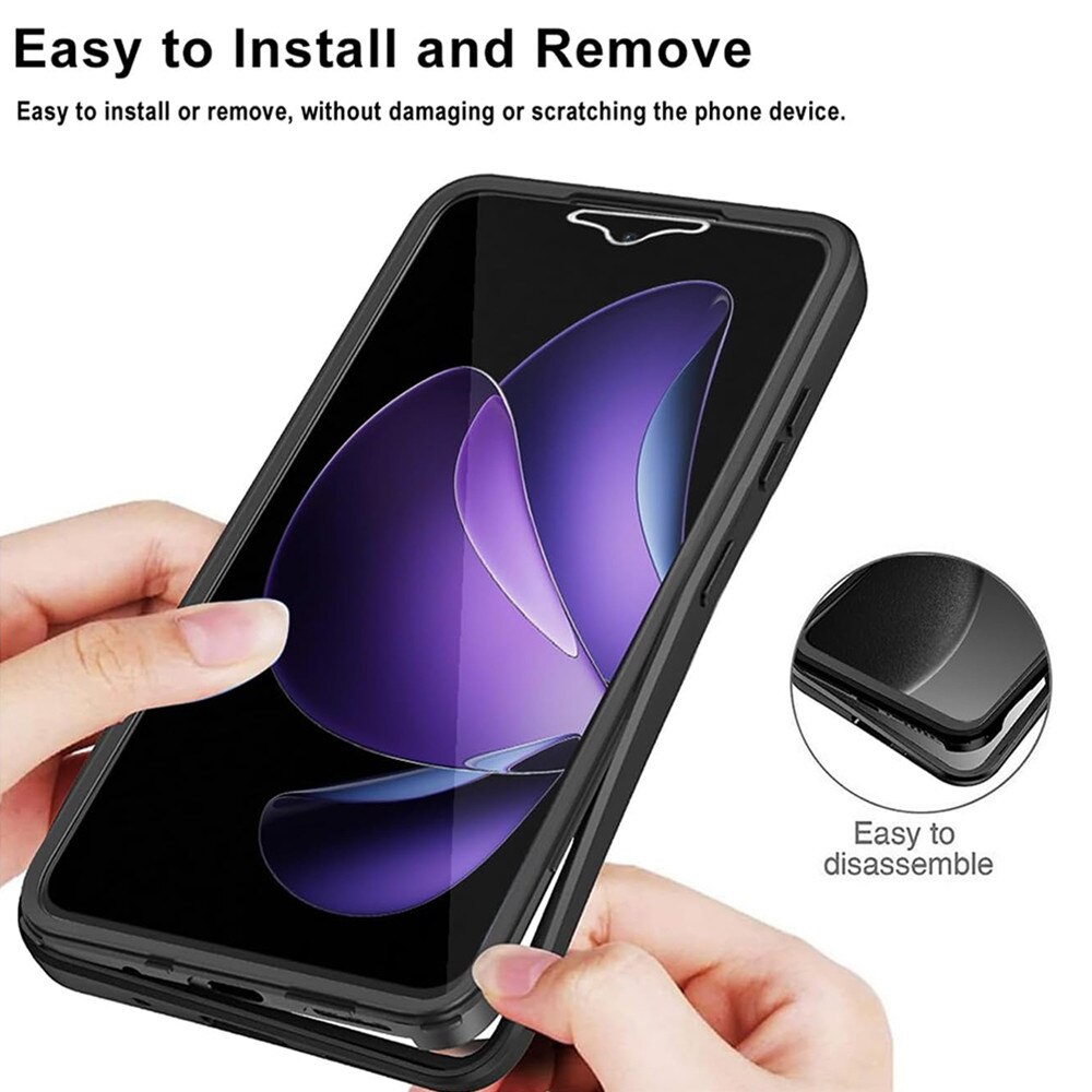 Husa + Folie pentru Oppo Reno13 F 4G / Reno13 F 5G / Reno13 FS 5G, SKYDDAR INNOVATION, [Pachet 360°] ColorVerse, Mov, set cu sticker