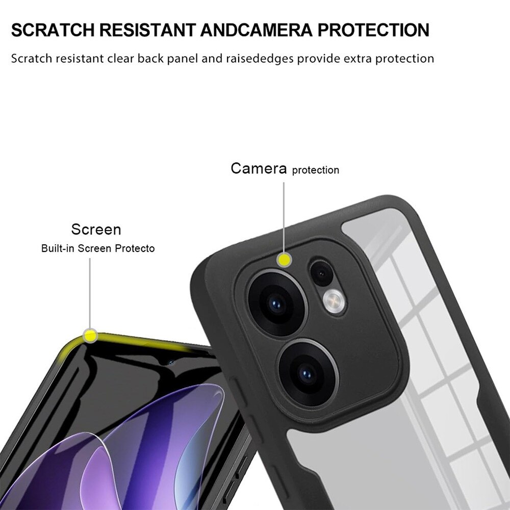 Husa + Folie pentru Oppo Reno13 F 4G / Reno13 F 5G / Reno13 FS 5G, SKYDDAR INNOVATION, [Pachet 360°] ColorVerse, Mov, set cu sticker