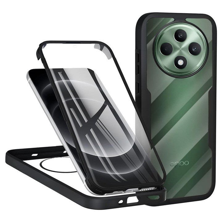 Защитен калъф, съвместим с Oppo Reno12 F 4G / Reno12 F 5G / Reno12 FS 4G / Reno12 FS 5G, Tim, черен