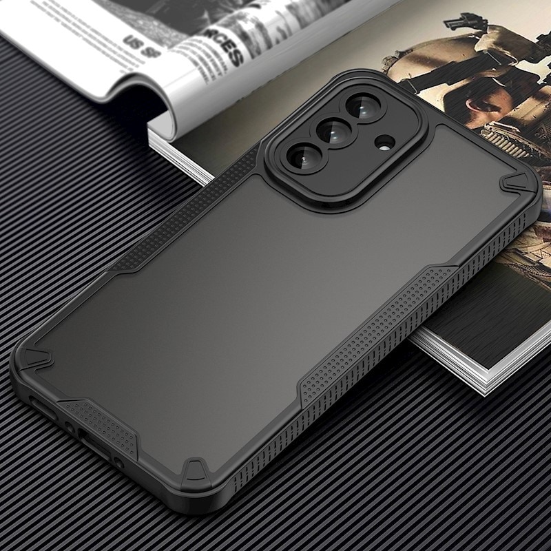 Husa pentru Samsung Galaxy S25, Defender Matt, Protectie Camere, AntiShock, Neagra