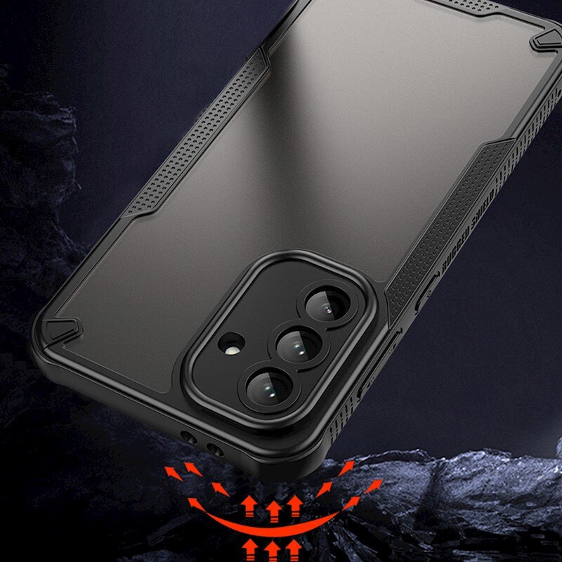 Husa pentru Samsung Galaxy S25, Defender Matt, Protectie Camere, AntiShock, Neagra