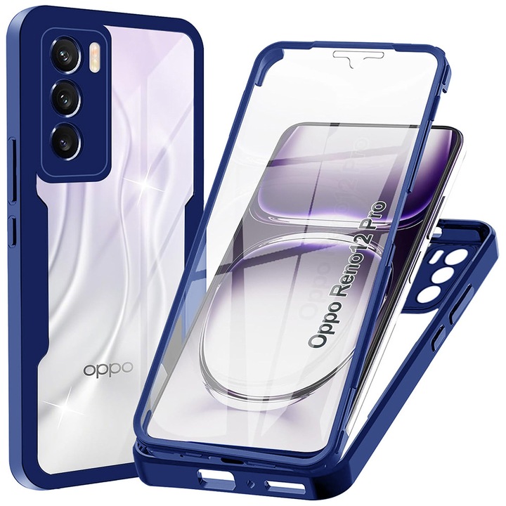 Калъф за Oppo Reno12 Pro - Smartphosis ColorVerse 360 - Удароустойчив - Син