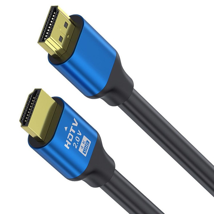 HDMI 2.0 кабел, 4K Ultra HD, HDR поддръжка, 18Gbps, сив цвят