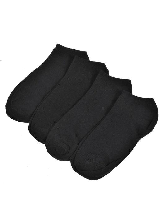 Sosete Scurte Negre pentru Femei - 4 perechi