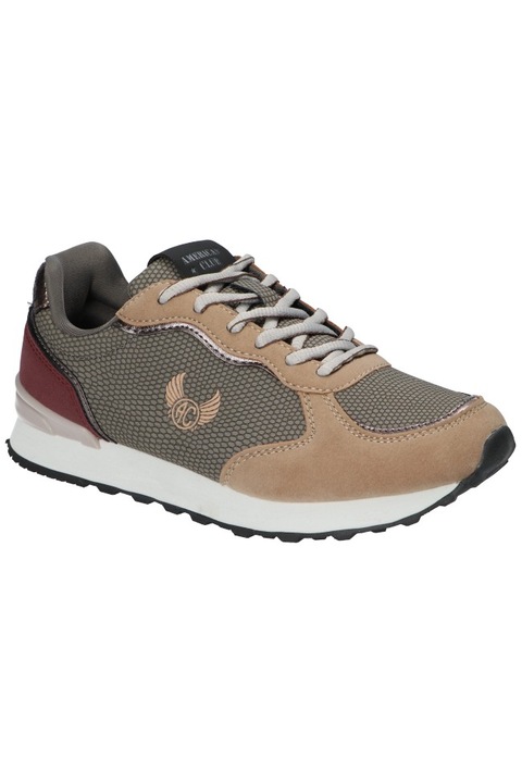 Női cipők, American Club, Rd35, "Memory Foam" rendszerű talpbetét, tornacipő, Szürke/Bézs