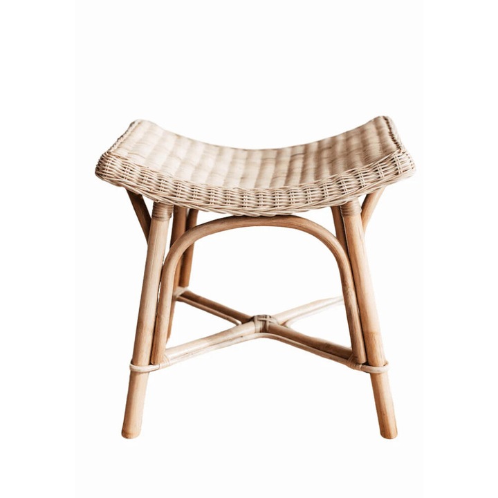 Monnarita Oriana ülőke, natúr rattan, univerzális dizájn, 45x45x45cm