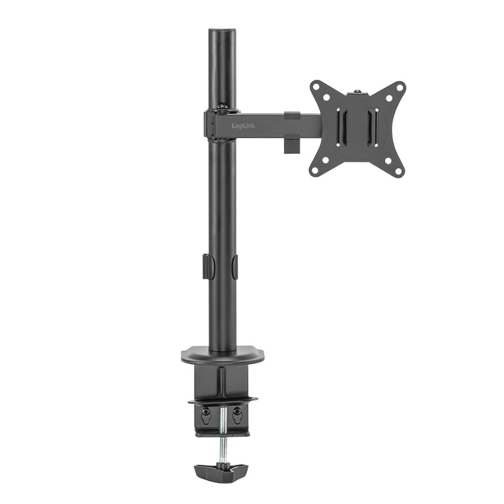 Suport de birou LOGILINK, pentru 1 TV/monitor plat, diag. max 32 inch, rotatie, inclinare, orizontala, verticala, max 9 Kg, negru