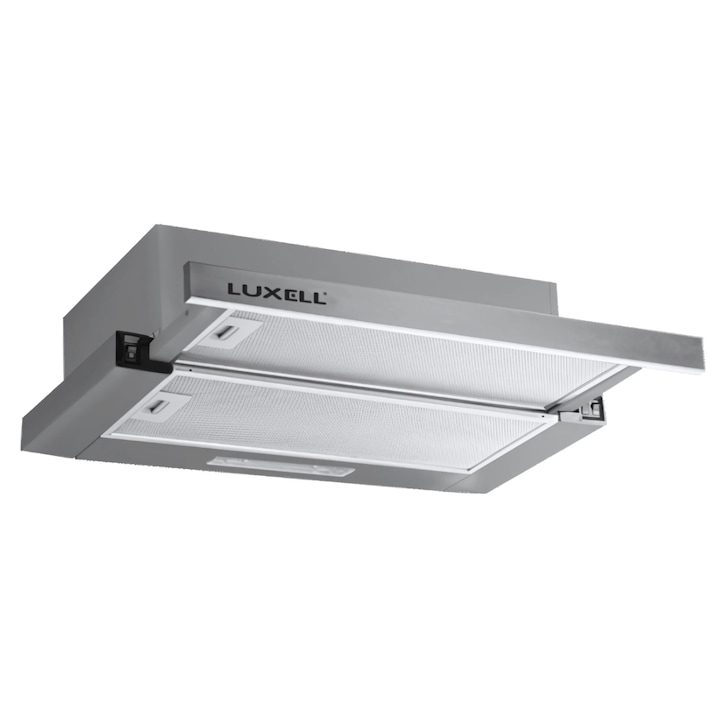 Hota incorporabila telescopica Luxell DS6-905BX.L, Putere de absorbtie 450 mc/h, 3 Trepte de viteza, Iluminare LED, Inox