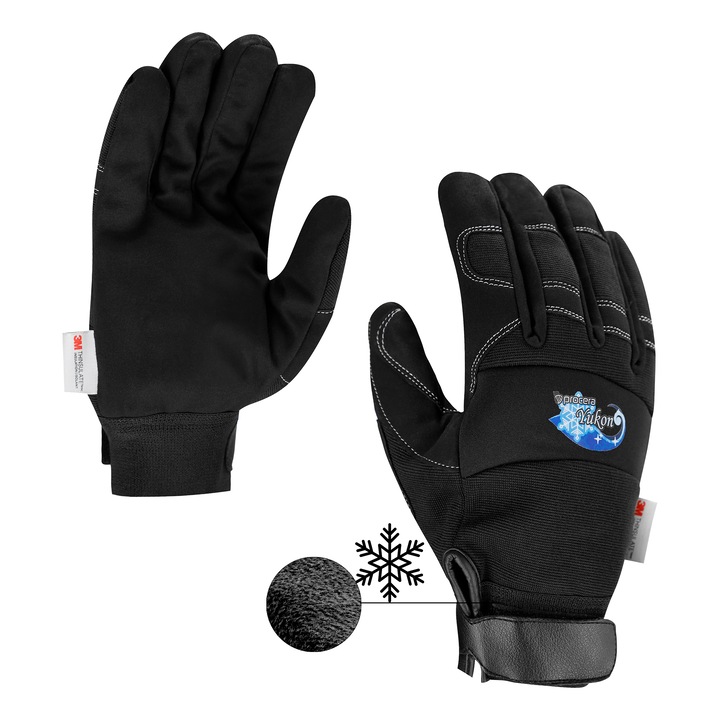 Работни ръкавици Procera X-Yukon, 10 броя, цветни, износоустойчиви, подплатени за зимата