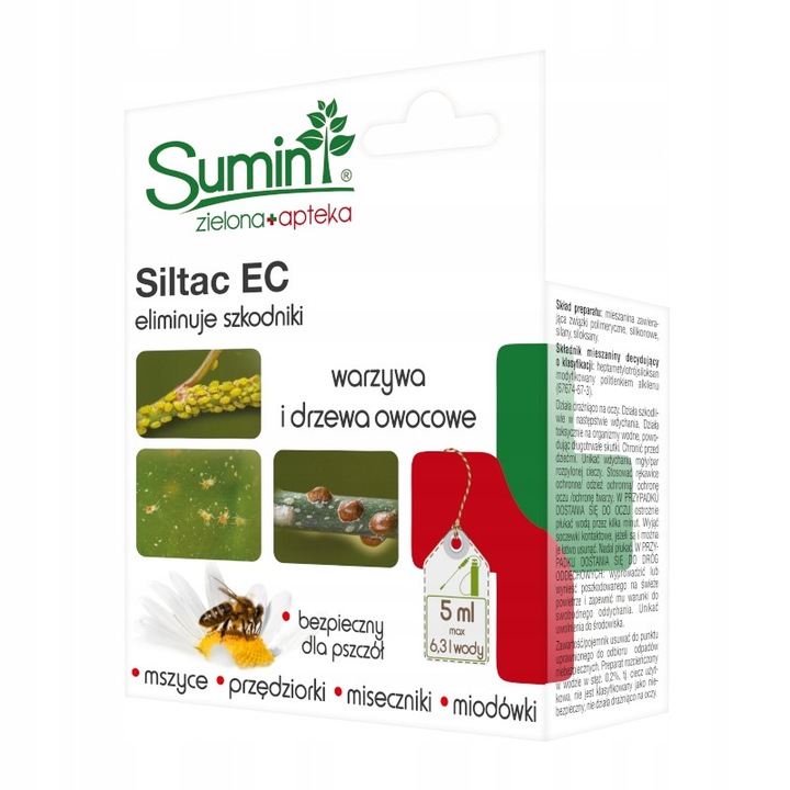 Insecticid Siltac Sumin 5ml, pentru combaterea insectelor, fara substante chimice, utilizare pe plante de cultura
