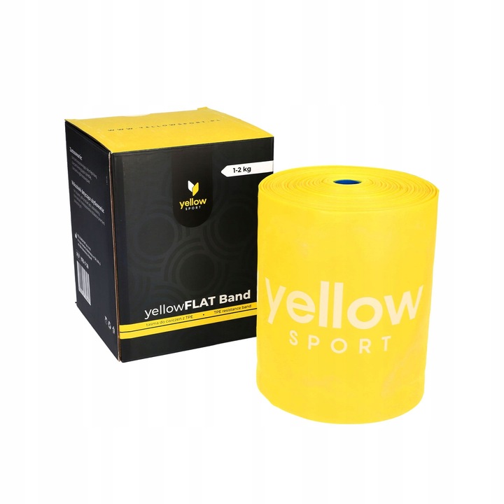 YellowSport ellenállási szalag, 30m, 1-2 kg, sárga, 15cm x 0,35mm