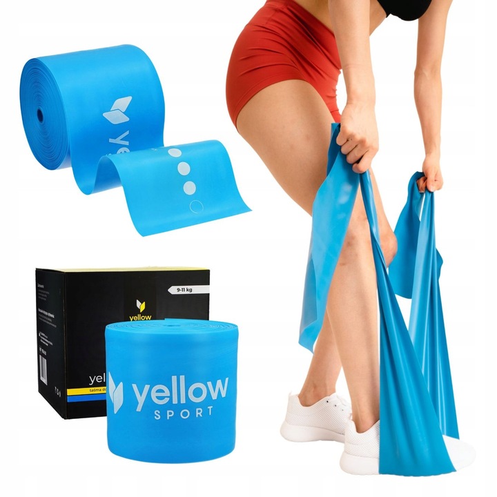 YellowSport edzés szalag, 30m, 9-11kg ellenállás, kék