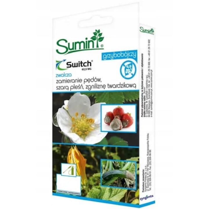 Fungicid granulat Switch 100g, Sumin, pentru protectia pomilor si legumelor, actiune preventiva si curativa
