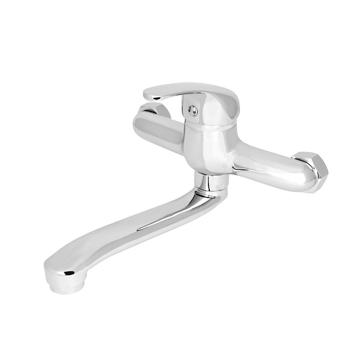 Baterie pe blat Perfexim Irys 1006, crom, duza mobila 22cm, set inclus.