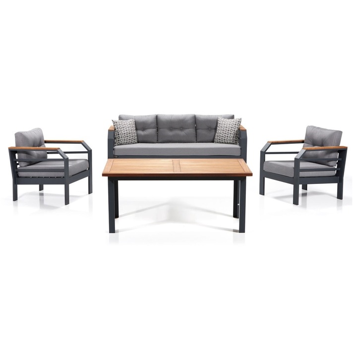 Set de gradina Lola Nico 311M Gri 67x197x77 cm