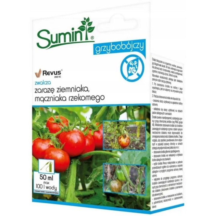 Fungicid Revus 250 SC, 50 ml, pentru protectia pomidorilor si cartofilor, actiune sistemica, concentrat