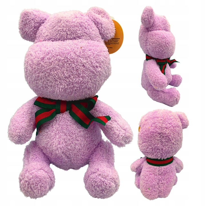 Ursulet de plus cu fundita, 30 cm, mov