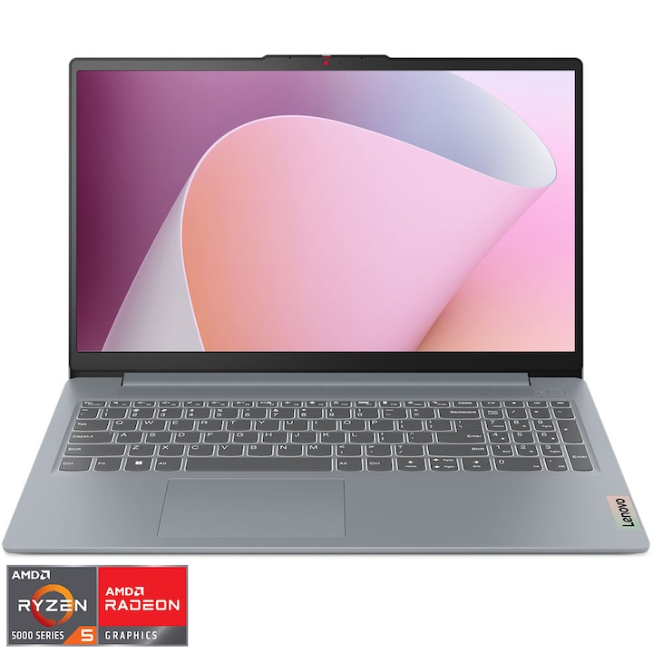 Lenovo IdeaPad Slim 3 15ABR8 laptop AMD Ryzen™ 5 5625U processzorral, akár 4,3 GHz-ig, 15,6" Full HD kijelzővel, 16 GB DDR4 RAM-mal, 512 GB SSD-vel, AMD Radeon™ grafikus kártyával, operációs rendszer nélkül, arktikus szürke színben