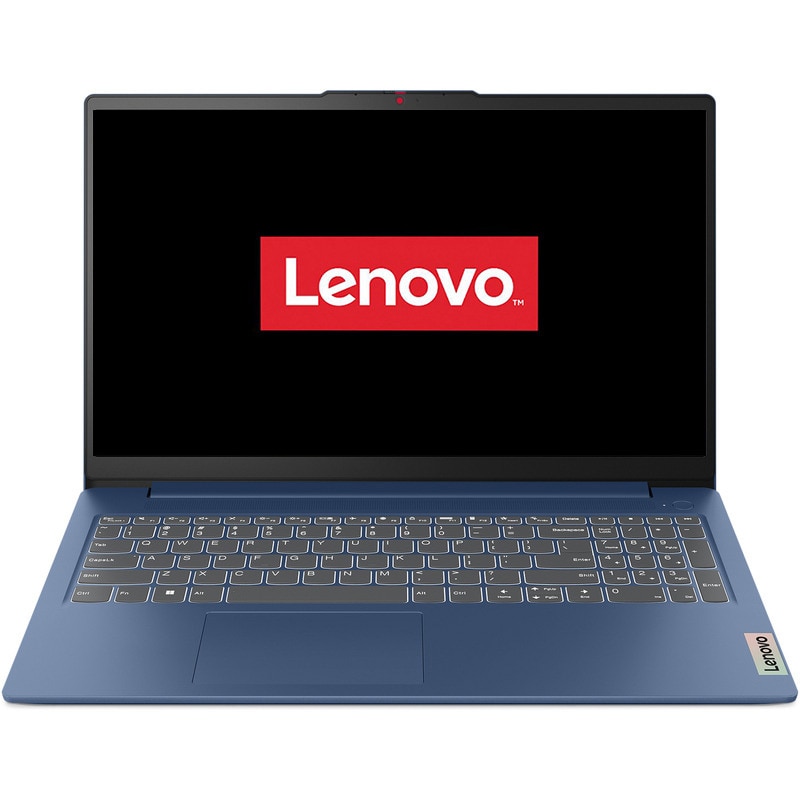 Laptop Lenovo IdeaPad Slim 3 15ABR8 cu procesor AMD Ryzen™ 5 5625U pana la 4.3GHz, 15.6'', Full HD, 8GB DDR4 RAM, 512GB SSD, AMD Radeon™ Graphics, No OS, Abyss Blue