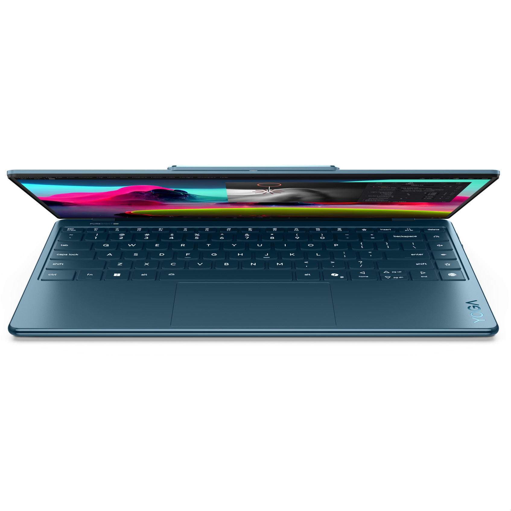 Laptop Lenovo Yoga Slim 9 14ILL10 cu procesor Intel® Core™ Ultra 7 258V pana la 4.8GHz, 14" 4K WQUXGA, OLED, 120Hz, Touch, 32GB LPDDR5x, 1TB SSD, Intel® Arc™ Graphics, Windows® 11 Home, Tidal Teal, 3y on-site Premium Care
