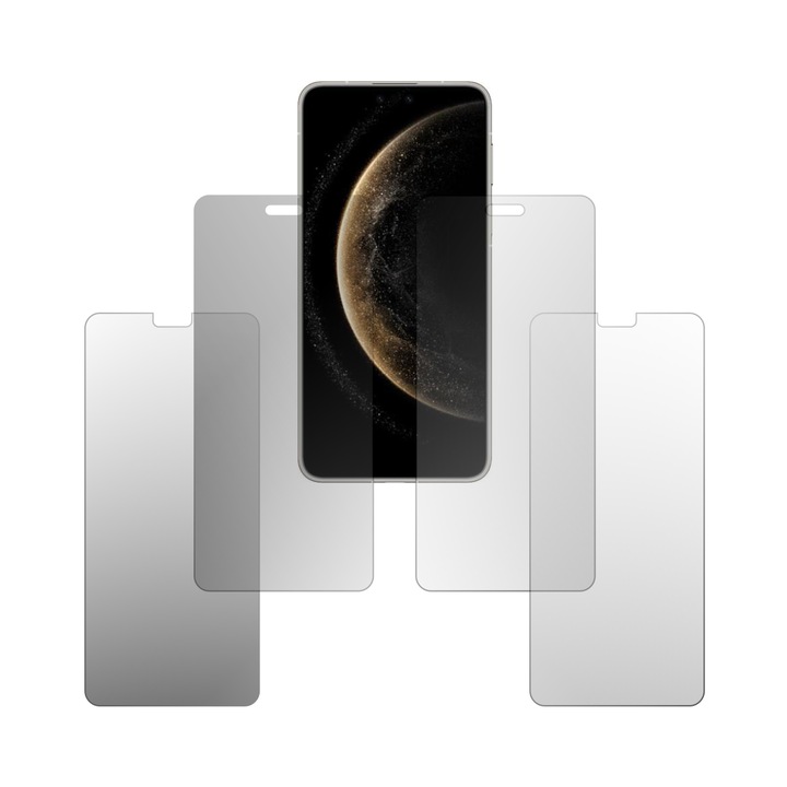 4 db Folie24 képernyővédő fólia készlet Huawei Mate 70 Pro Plus+ készülékhez, 2X Ultra-Clear + 2X matt, teljes kijelzős lefedettség és tokbarát, tapadó, rugalmas, önregenerálódással
