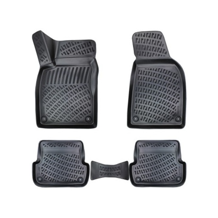 Комплект стелки Umbrella, 4 броя, за Audi A4 B6/B7, водоустойчиви, противоплъзгащи, гума, черни