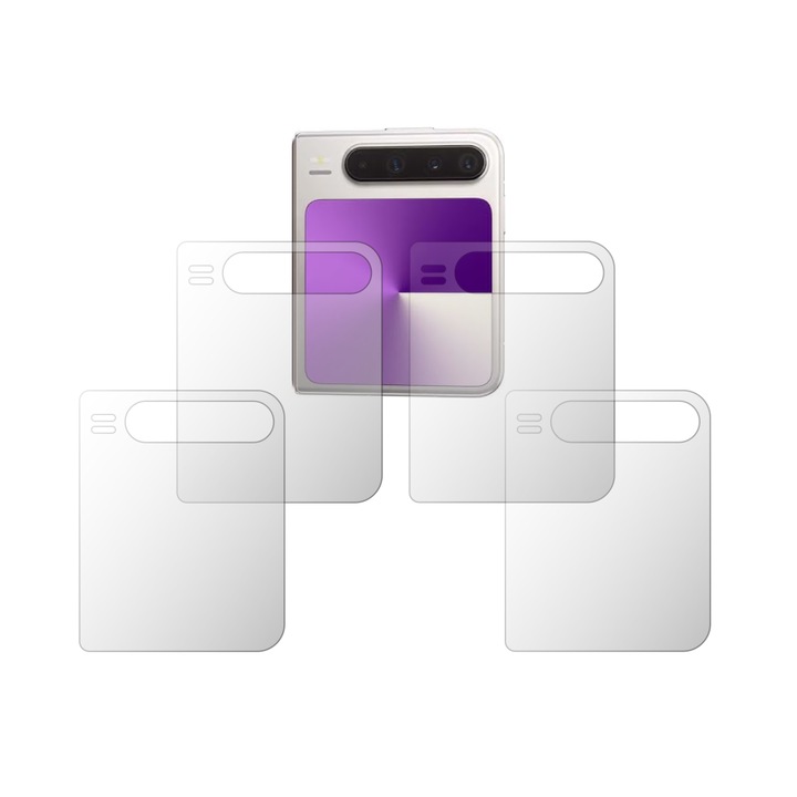 4 db Folie24 képernyővédő fólia Huawei Pura X-hez, 2X Ultra-Clear + 2X matt, teljes kijelzős lefedettség és tokbarát, öntapadó, rugalmas, önregenerálódással