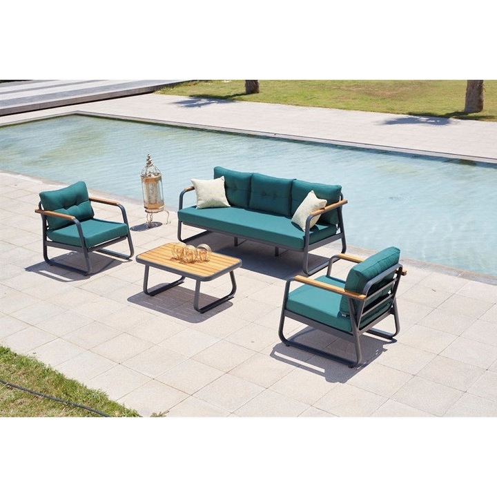 Set de gradina Noa Luca Albastru 186x73x66 cm