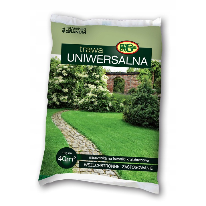 Iarbă universală Granum 1kg, rezistentă la calcare, pentru gradini și terenuri verzi